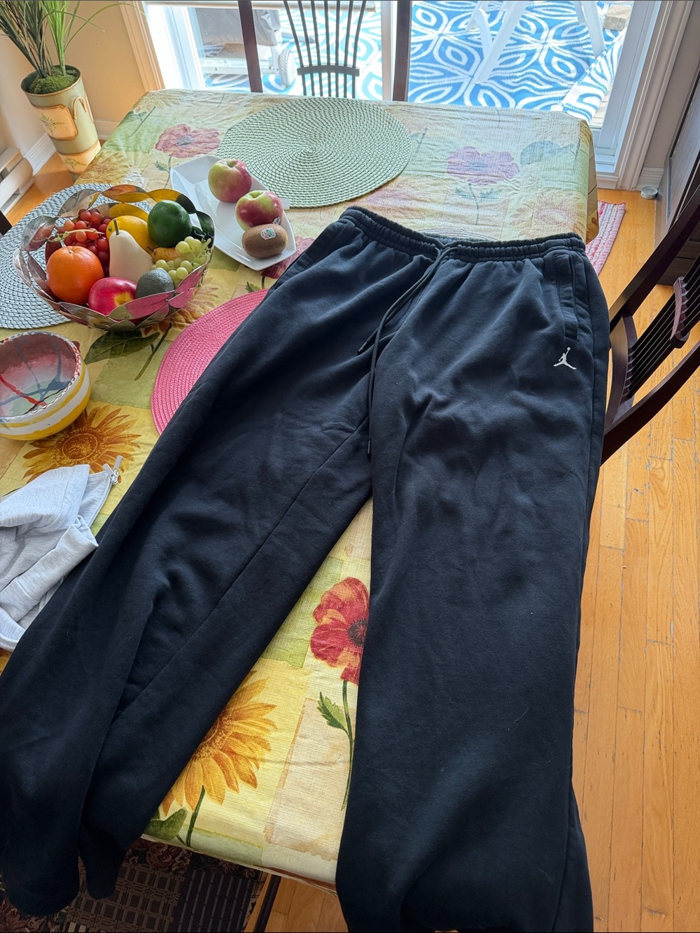 Jordan Men's Black Jogger Sweatpants with Small White Jumpman